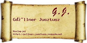 Göllner Jusztusz névjegykártya